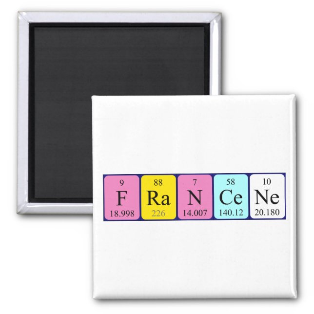 Francene periodic table name magnet (Front)