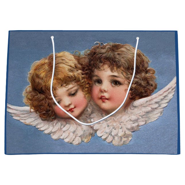 Frances Brundage: Angel Couple 1 Large Gift Bag (Front)