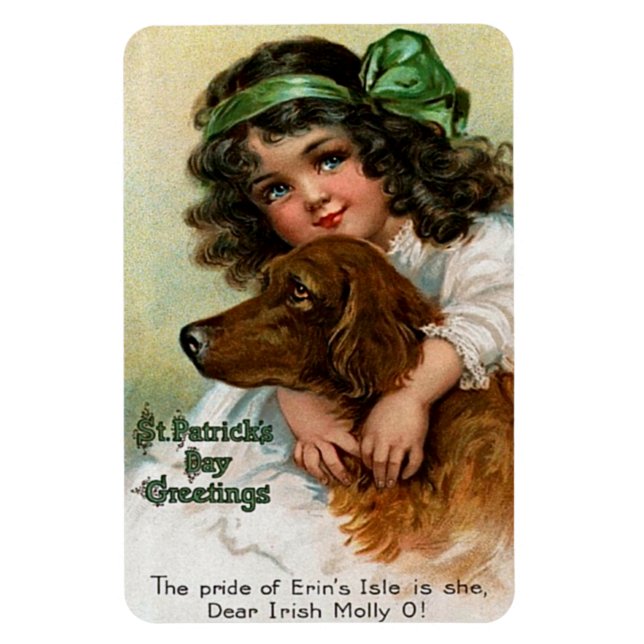 Frances Brundage: Girl with Dog Magnet (Vertical)