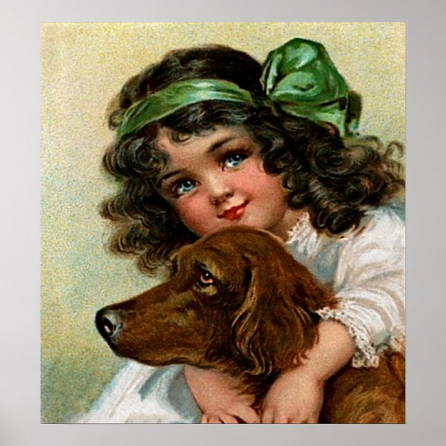Frances Brundage: Girl with Dog Poster (Front)