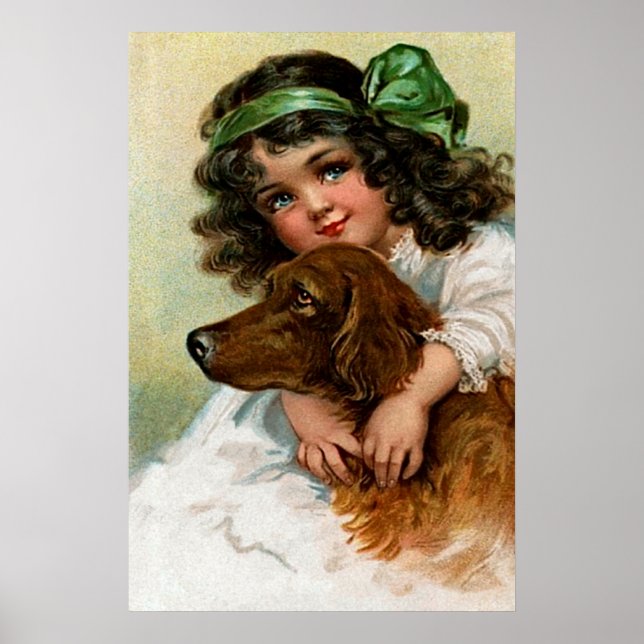 Frances Brundage: Girl with Dog Poster (Front)