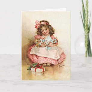 Frances Brundage - Girl with Doll Holiday Card