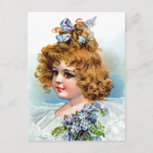 Frances Brundage - Portrait of a Flowery Girl Postcard