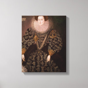 Frances Clinton, Lady Chandos , 1589 Canvas Print