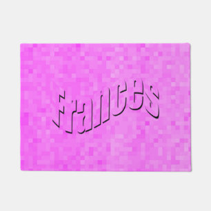 Frances, Girls Name Logo On Pink Mosaic, Doormat