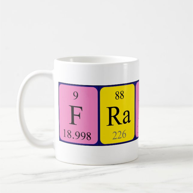 Frances periodic table name mug (Left)