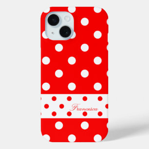 Francesca - Cute Polka Dots - Red iPhone Cover