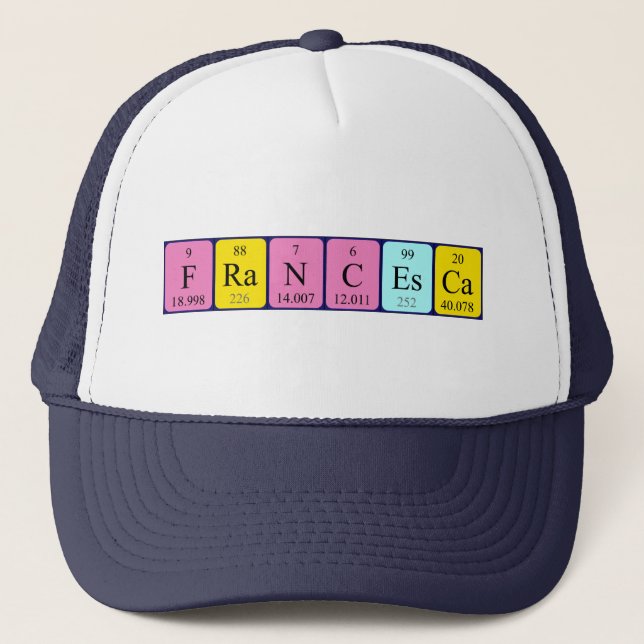 Francesca periodic table name hat (Front)