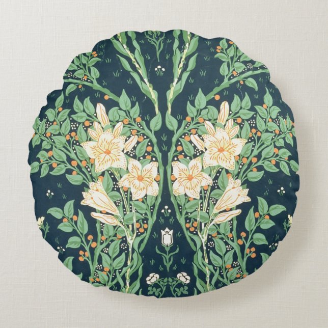 Francesca wallpaper design round cushion (Front)