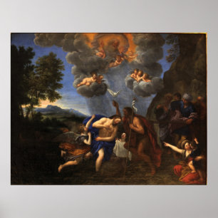 Francesco Albani - Baptism of Christ - Circa 1630 Poster