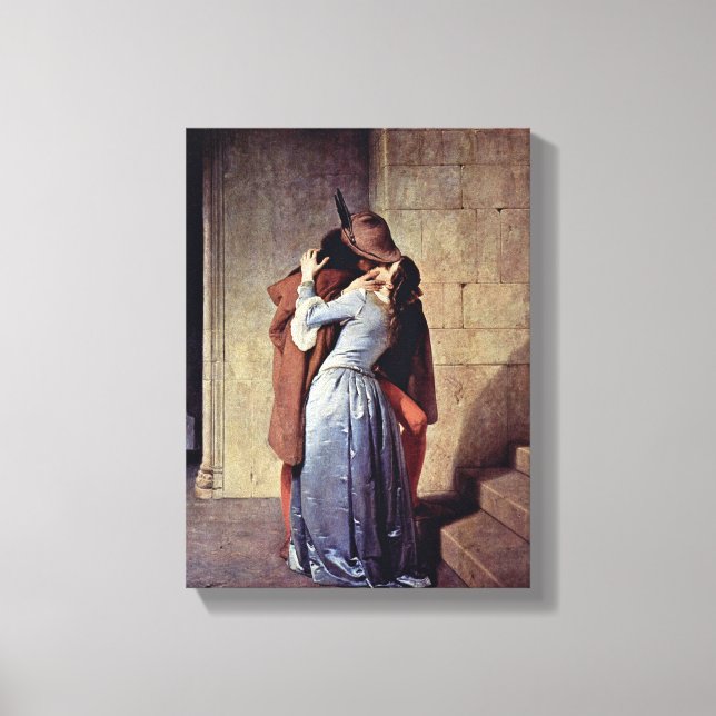 Francesco Hayez - The Kiss Canvas Print (Front)