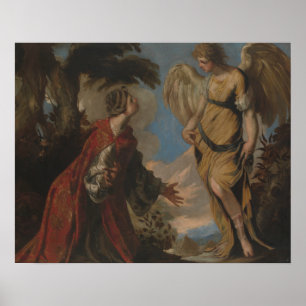 Francesco Maffei - Hagar and the Angel Poster