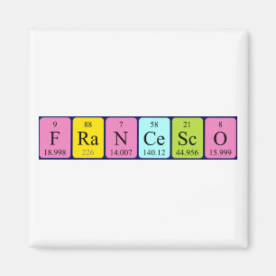 Francesco periodic table name magnet