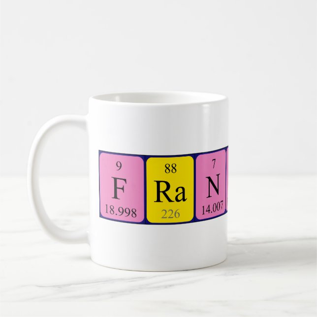 Francesco periodic table name mug (Left)