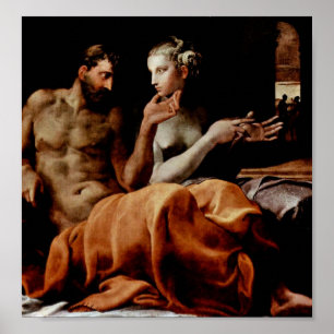 Francesco Primaticcio - Odysseus and Penelope Poster