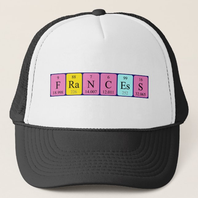 Francess periodic table name hat (Front)
