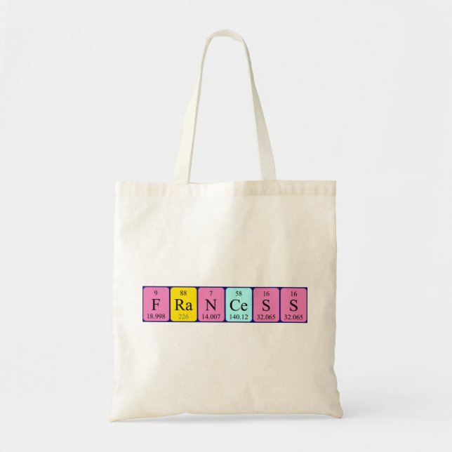 Francess periodic table name tote bag (Front)