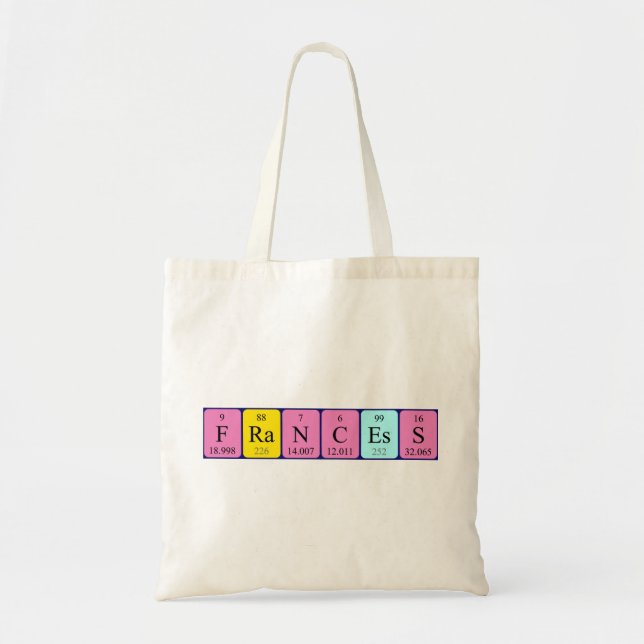Francess periodic table name tote bag (Front)