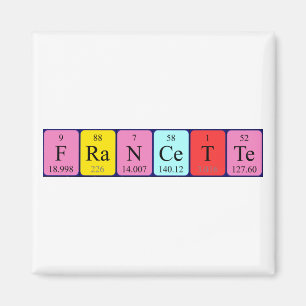 Francette periodic table name magnet