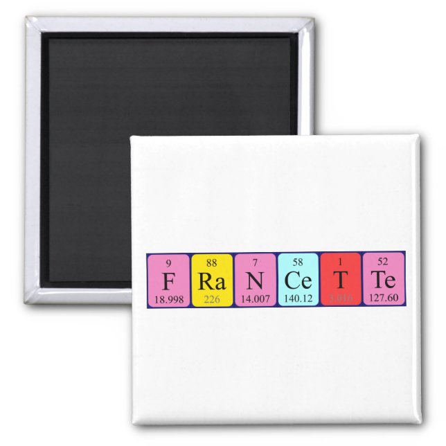 Francette periodic table name magnet (Front)