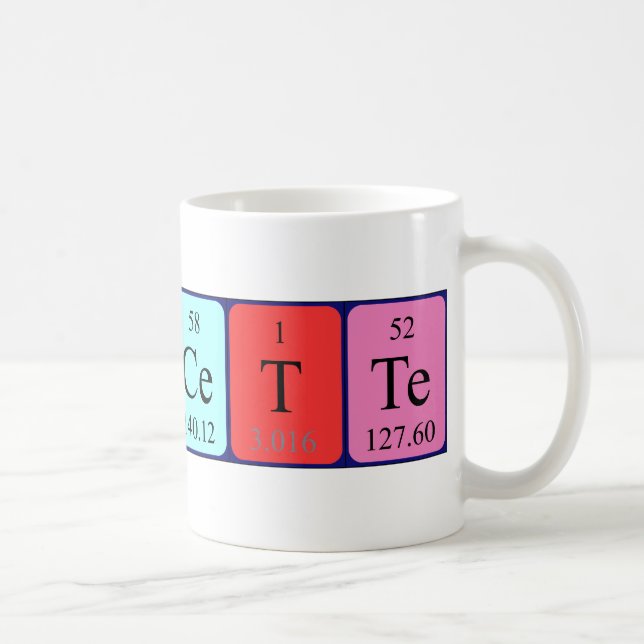 Francette periodic table name mug (Right)