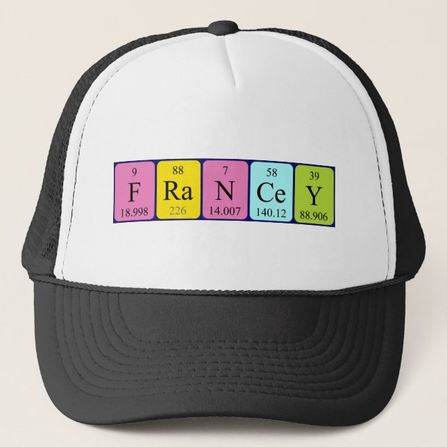 Francey periodic table name hat (Front)