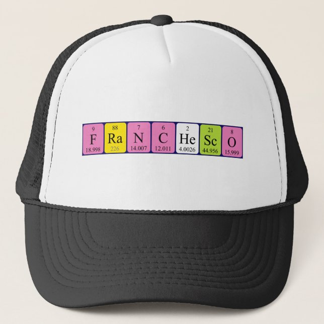 Franchesco periodic table name hat (Front)