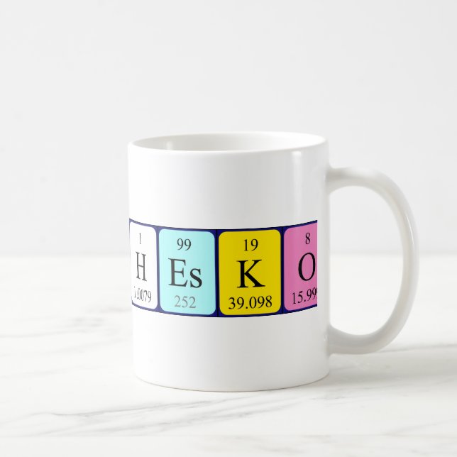 Franchesko periodic table name mug (Right)