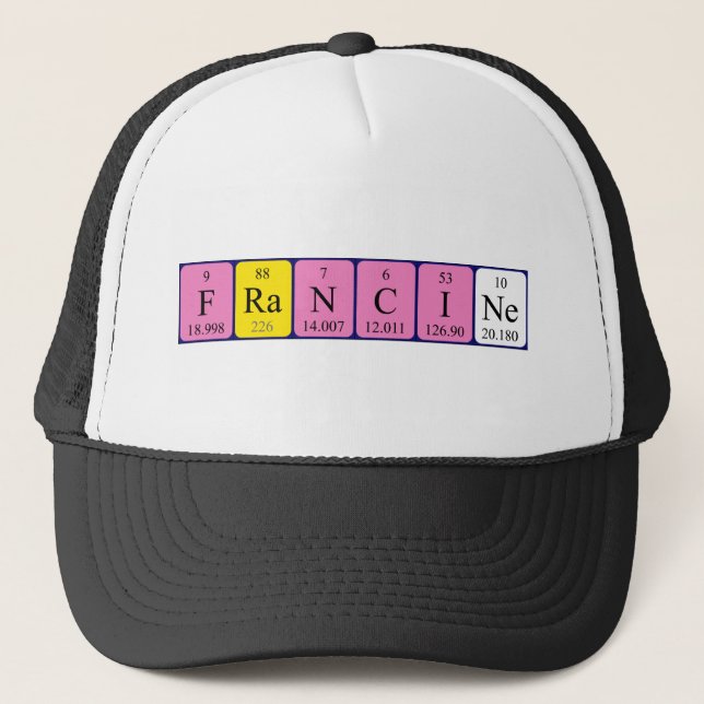Francine periodic table name hat (Front)