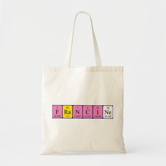 Francine periodic table name tote bag (Front)