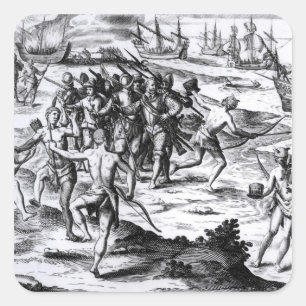 Francis Drake in the New World Square Sticker