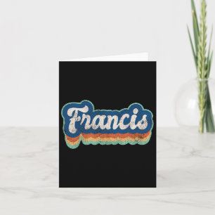 Francis First Name Boy Vintage Style 70s 80s Perso Card