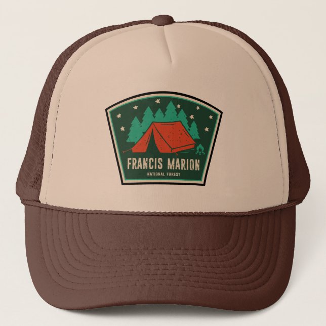 Francis Marion National Forest Camping Trucker Hat (Front)