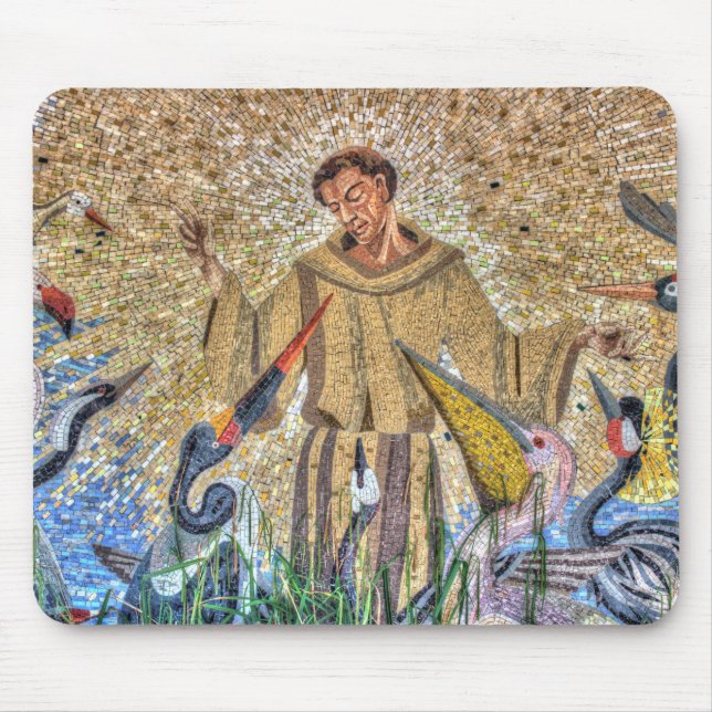 Francis Of Assisi Mosaic Mouse Mat (Front)