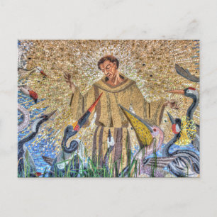 Francis Of Assisi Mosaic Postcard