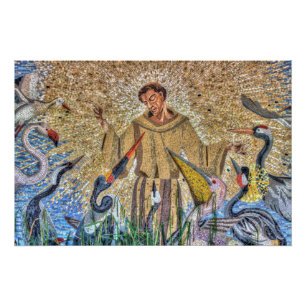 Francis Of Assisi Mosaic Poster