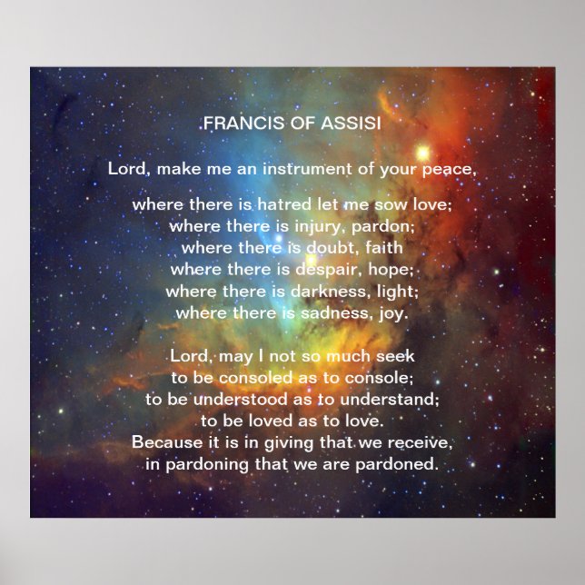 Francis of Assisi prayer Poster (Front)