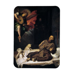 Francis of Assisi with angel music Magnet