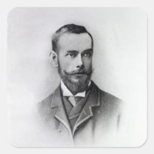 Francis Thompson, engraved by Emery Walker, 1894 Square Sticker
