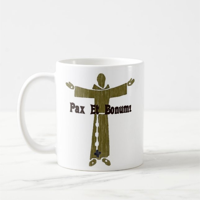 Franciscan Greetings Coffee Mug (Left)