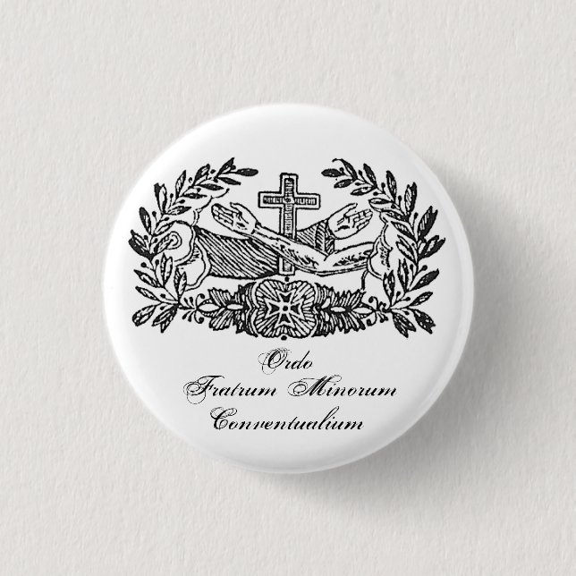 Franciscan Order 3 Cm Round Badge (Front)