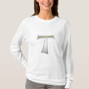 Franciscan Tau Cross Peace and Good Silver & Gold T-Shirt