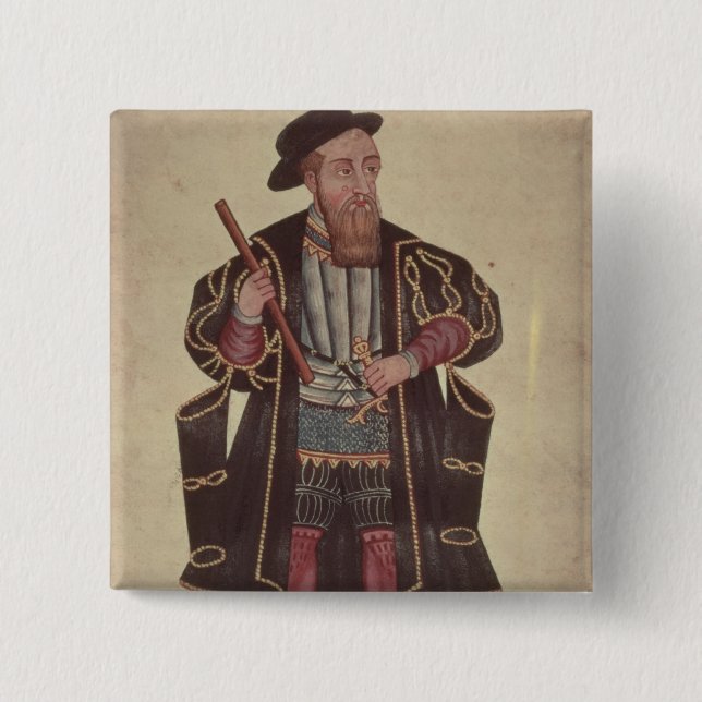 Francisco de Almeida, illustration 15 Cm Square Badge (Front)