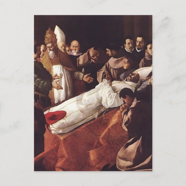 Francisco de Zurbaran-The Death of St. Bonaventura Postcard (Front)