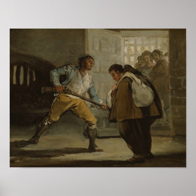 Francisco Goya - El Maragato Threatens Friar Pedro Poster (Front)