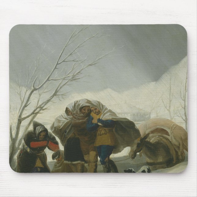 Francisco Goya - Winter Scene Mouse Mat (Front)