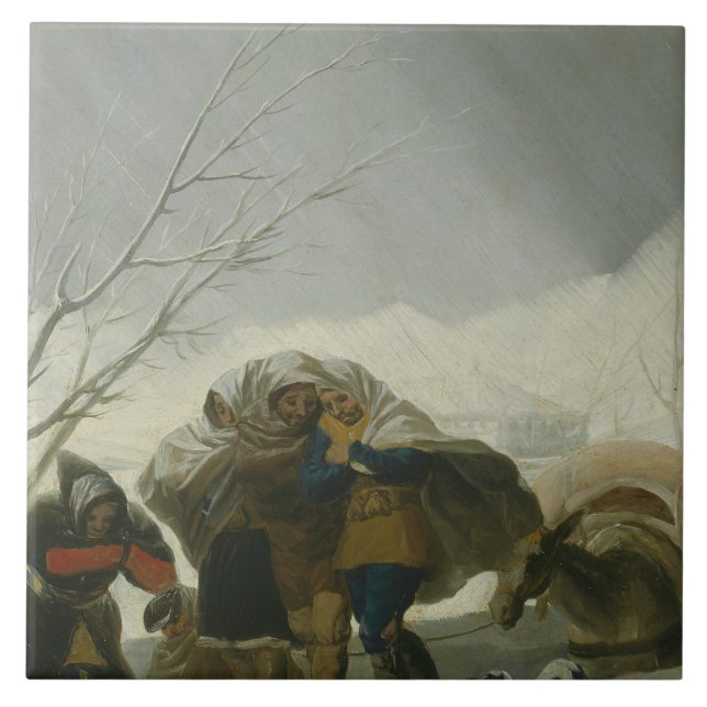 Francisco Goya - Winter Scene Tile (Front)