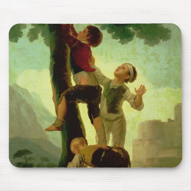 Francisco Jose de Goya y Lucientes | Boys Climbing Mouse Mat (Front)