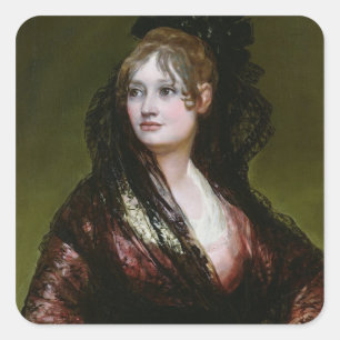 Francisco Jose de Goya y Lucientes Dona Isabel d Square Sticker