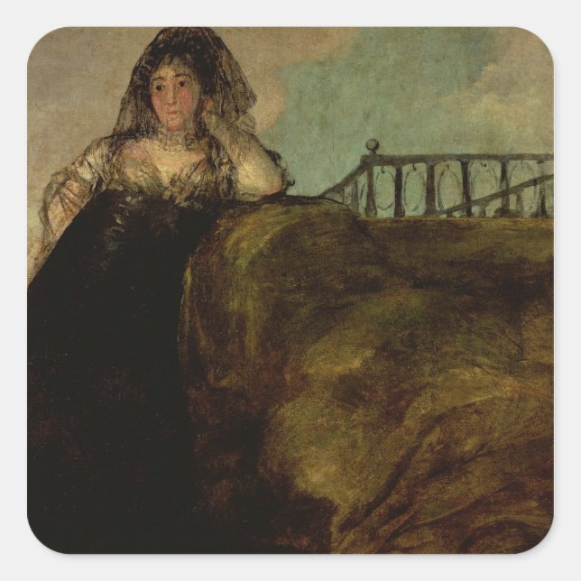 Francisco Jose de Goya y Lucientes | Leocadia Zori Square Sticker (Front)